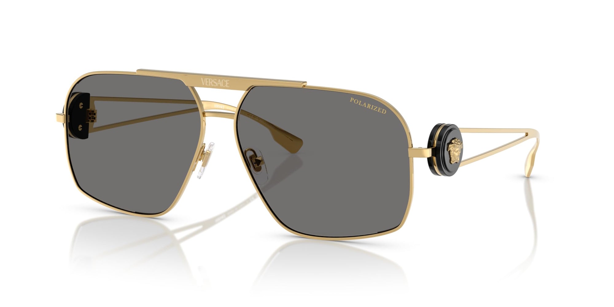 Versace Sunglasses VE2269 100281 62mm Gold / Dark Grey Polarized Lens