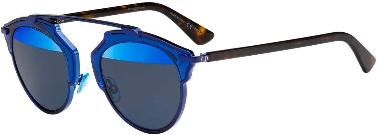Dior DIORSOREAL KMA8T Sunglasses 48mm Blue-Havana / Blue Lens