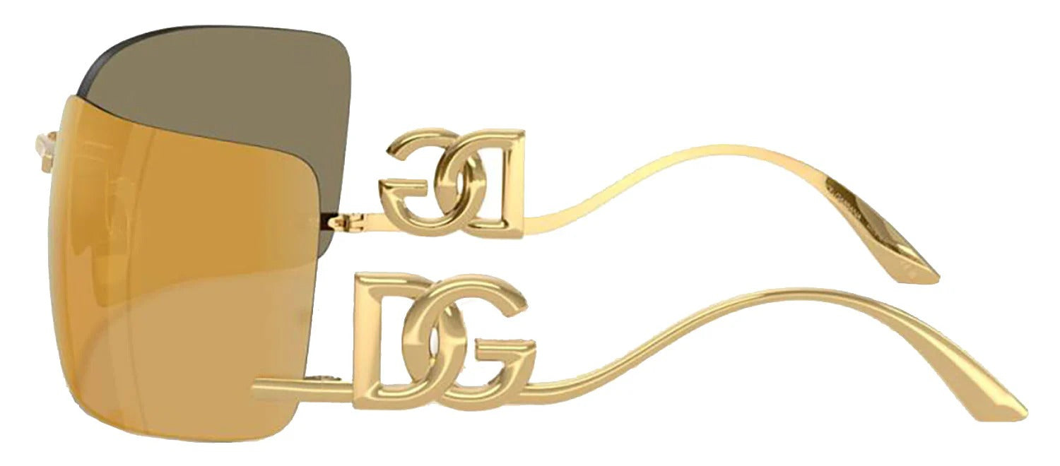 Dolce & Gabbana Sunglasses DG2319 02/5A 79mm Gold / Brown Mirror Gold Lens
