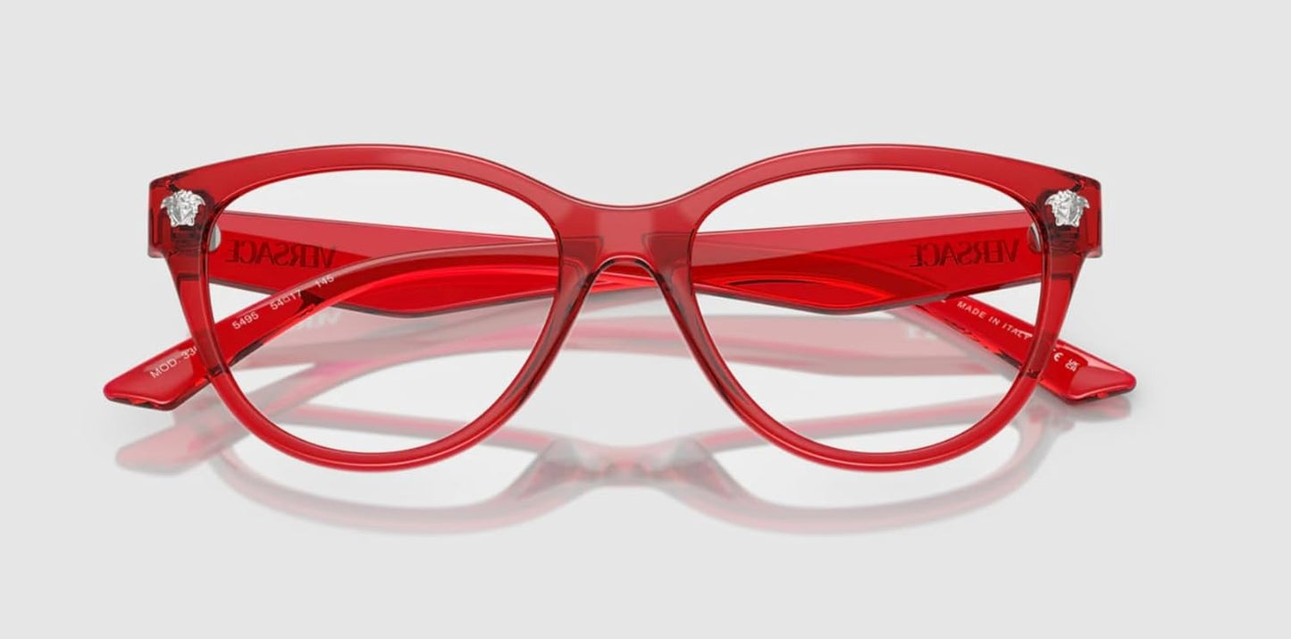 Versace VE3365U 5495 Eyeglasses 52mm Red / Clear Demo Lens
