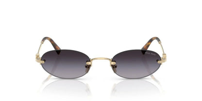 Miu Miu MUA54S ZVN5DI Sunglasses 51mm Pale Gold / Grey Gradient Lens
