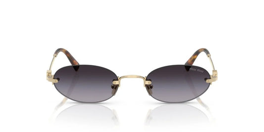 Miu Miu MUA54S ZVN5DI Sunglasses 51mm Pale Gold / Grey Gradient Lens