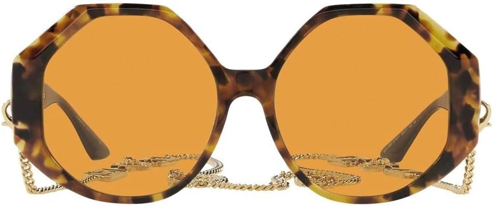 Versace VE4395 51197 Sunglasses 59mm Havana / Orange Solid Lens