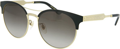 Gucci Sunglasses GG0075S 002 56mm Black Gold / Grey Lens