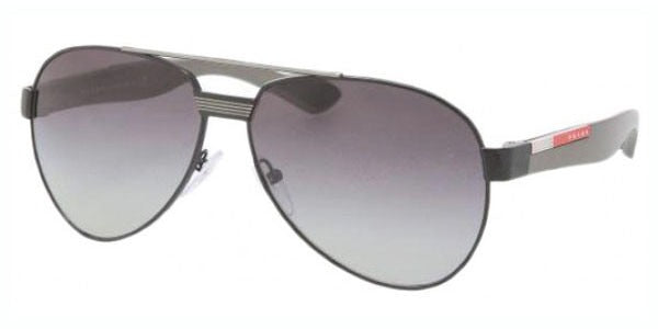 Prada Sport Sunglasses PS55MS 7AX3M1 60mm Silver / Dark Grey Gradient Lens