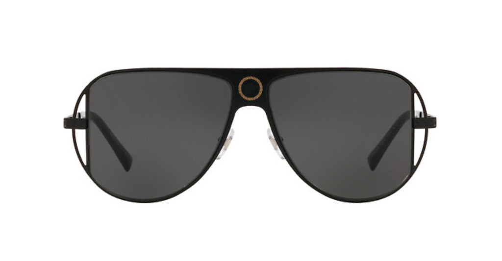 Versace Pilot Sunglasses VE2212 100987 57mm Matte Black / Grey Lens