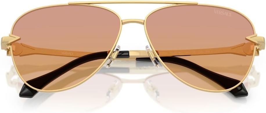 Versace Sunglasses VE2283 1002EL 61mm Gold / Clear Fifty Orange Dark Pink Lens