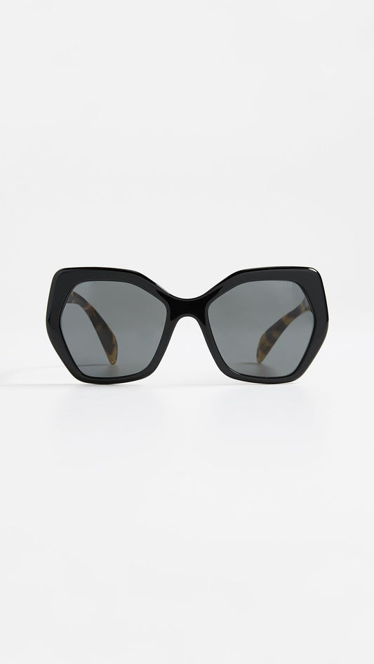 Prada Sunglasses PR16RS 1AB5S0 56mm Black & Tortoise / Grey Lens