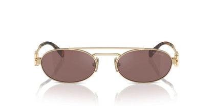 Miu Miu Sunglasses MU 54ZS ZVN 70D 53mm Pale Gold / Brown Silver Lens