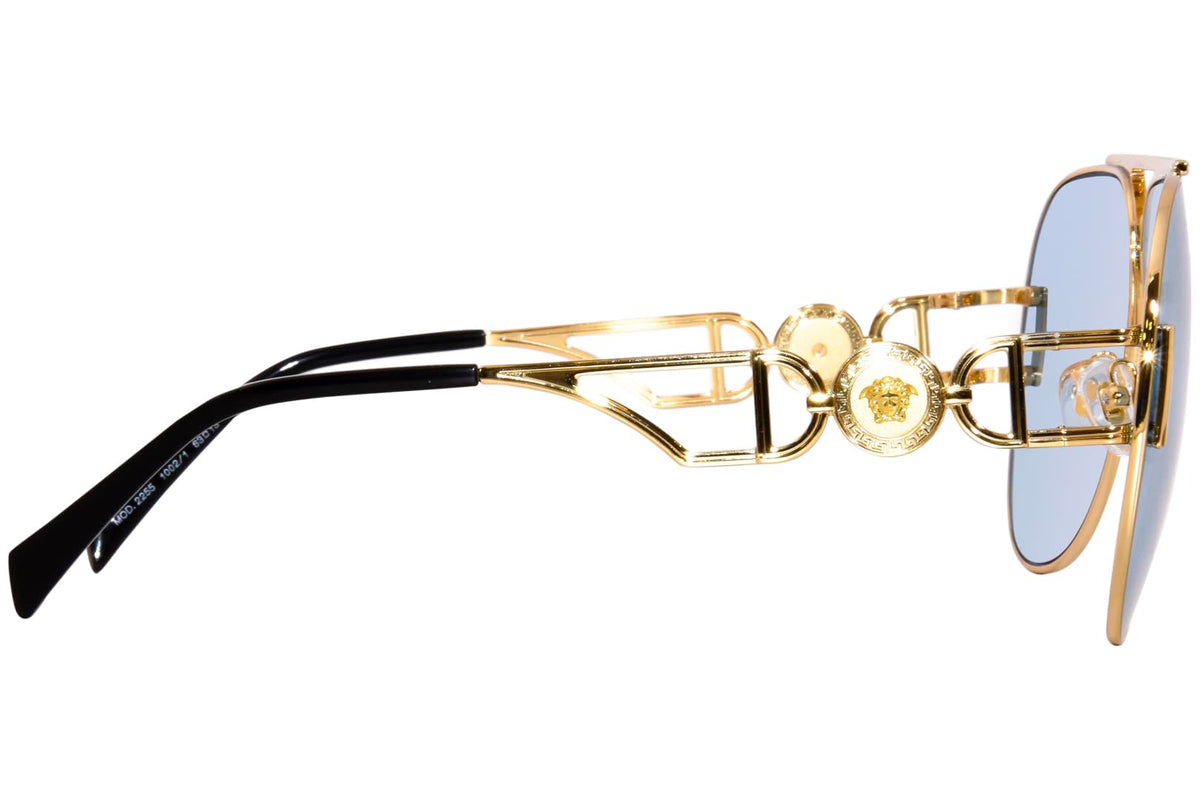 Versace Sunglasses VE2255 10021 63mm Gold / Light Blue Lens