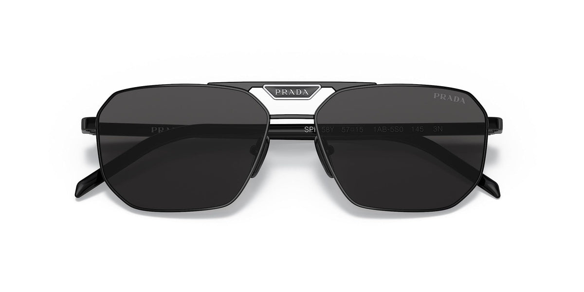 Prada Sunglasses PR58YS 1AB5S0 57mm Black / Dark Grey Lens