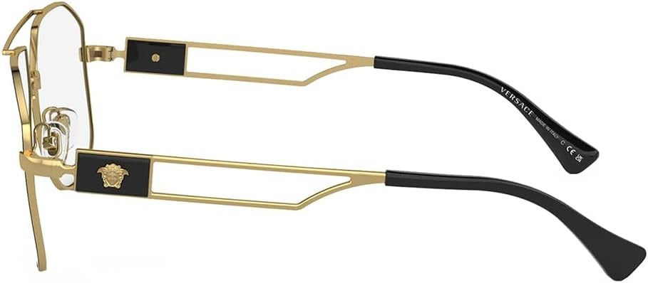 Versace VE1287 1443 Eyeglasses 57mm Black Gold / Clear Demo Lens