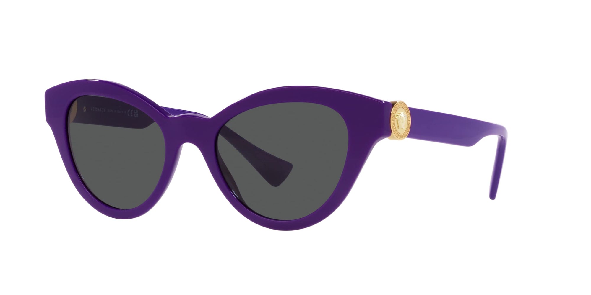 Versace Sunglasses VE4435 538787 52mm True Purple / Dark Grey Lens