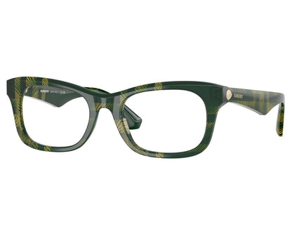 Burberry BE2422F 4125 Eyeglasses 52mm Check Green / Clear Demo Lens