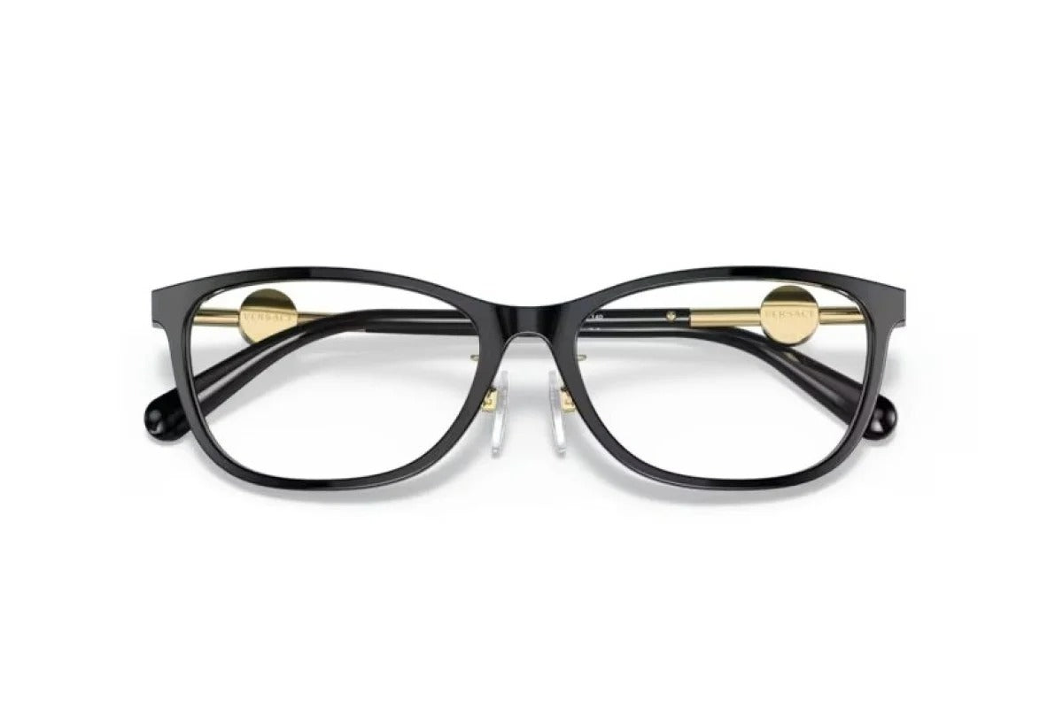 Versace VE3297D GB1 Square Eyeglasses 55mm Black / Demo Lens