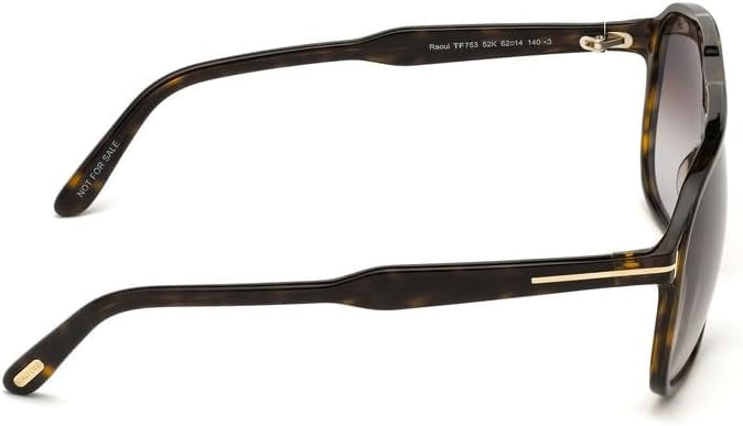 Tom Ford Raoul FT0753 52K Sunglasses 62mm Dark Havana / Roviex Gradient Lens