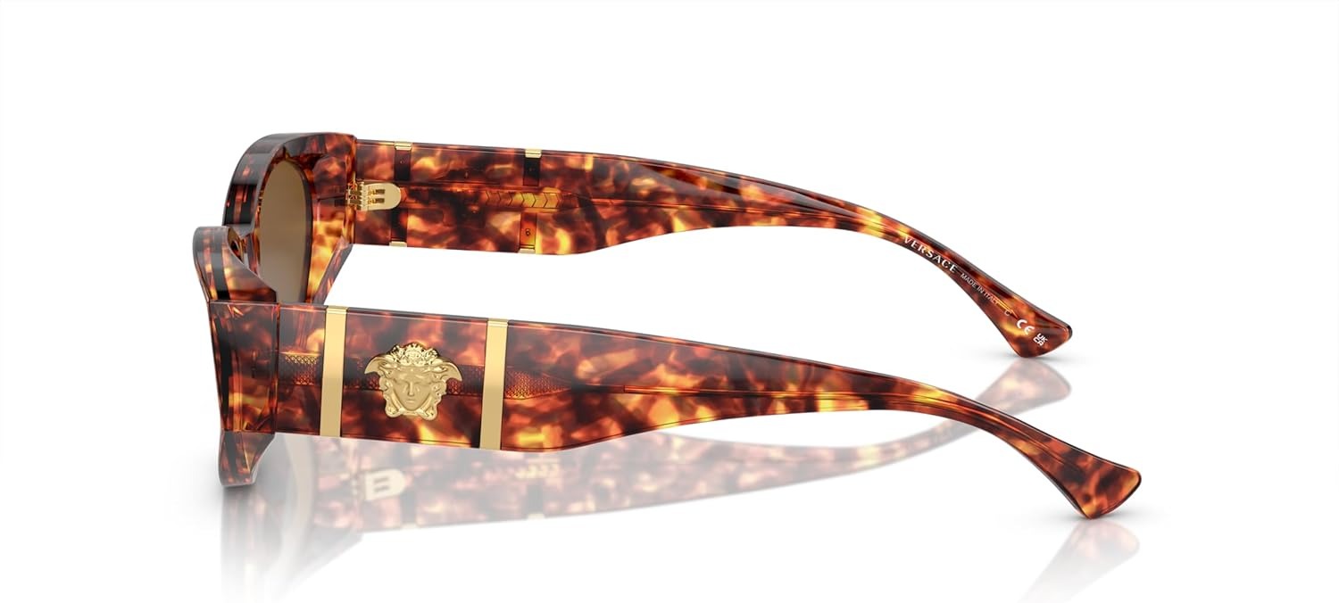Versace Sunglasses VE4454 543783 55mm Havana / Dark Brown Polarized Lens