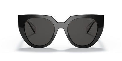 Prada PR14WS 09Q5S0 Sunglasses 53mm Black Talc / Dark Grey Lens
