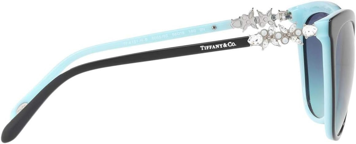 Tiffany &amp; Co Sunglasses TF4131HB 80559S 56mm Black / Blue Gradient Lens