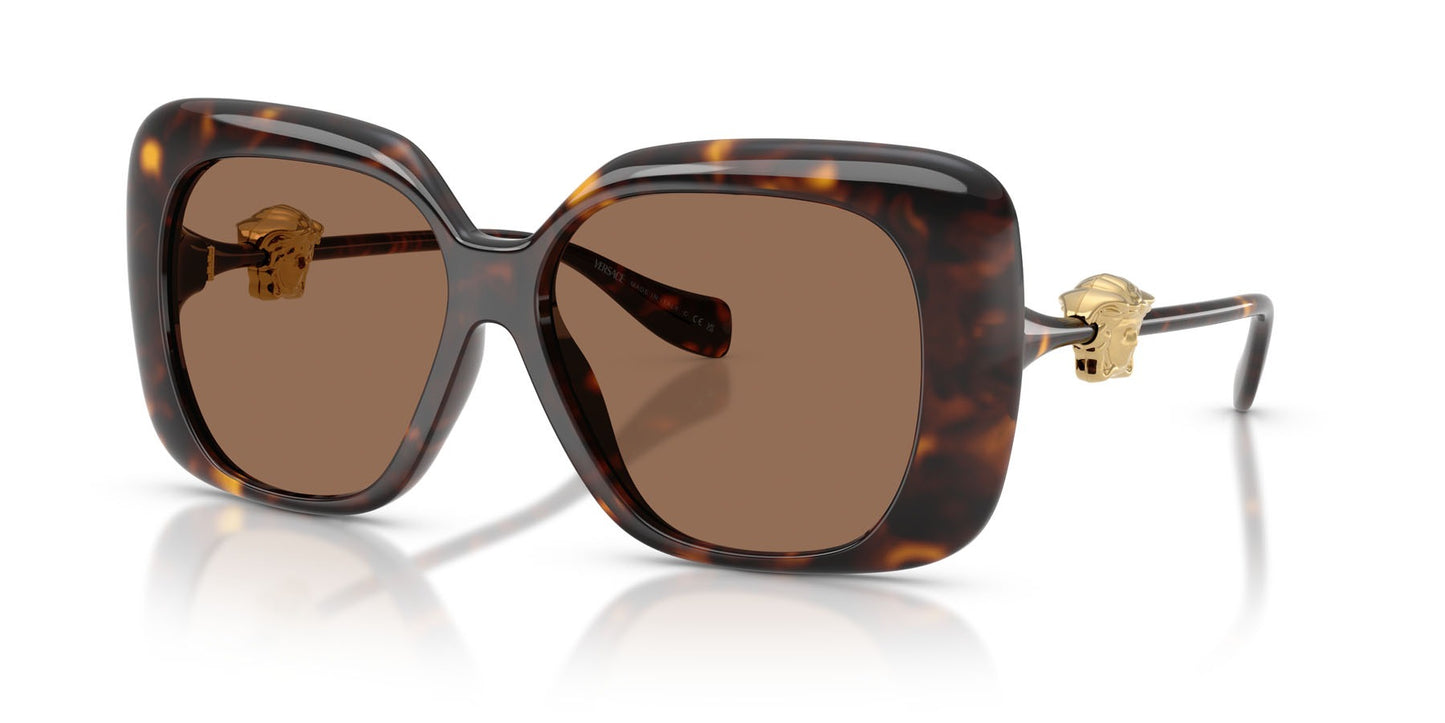 Versace Sunglasses VE4499U 108/73 57mm Havana / Dark Brown Lens