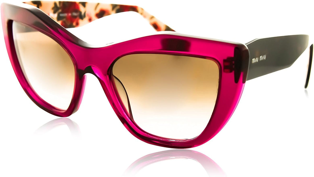 Miu Miu Sunglasses MU02PS DHJ0A6 53mm Transparent Red / Brown Gradient Lens