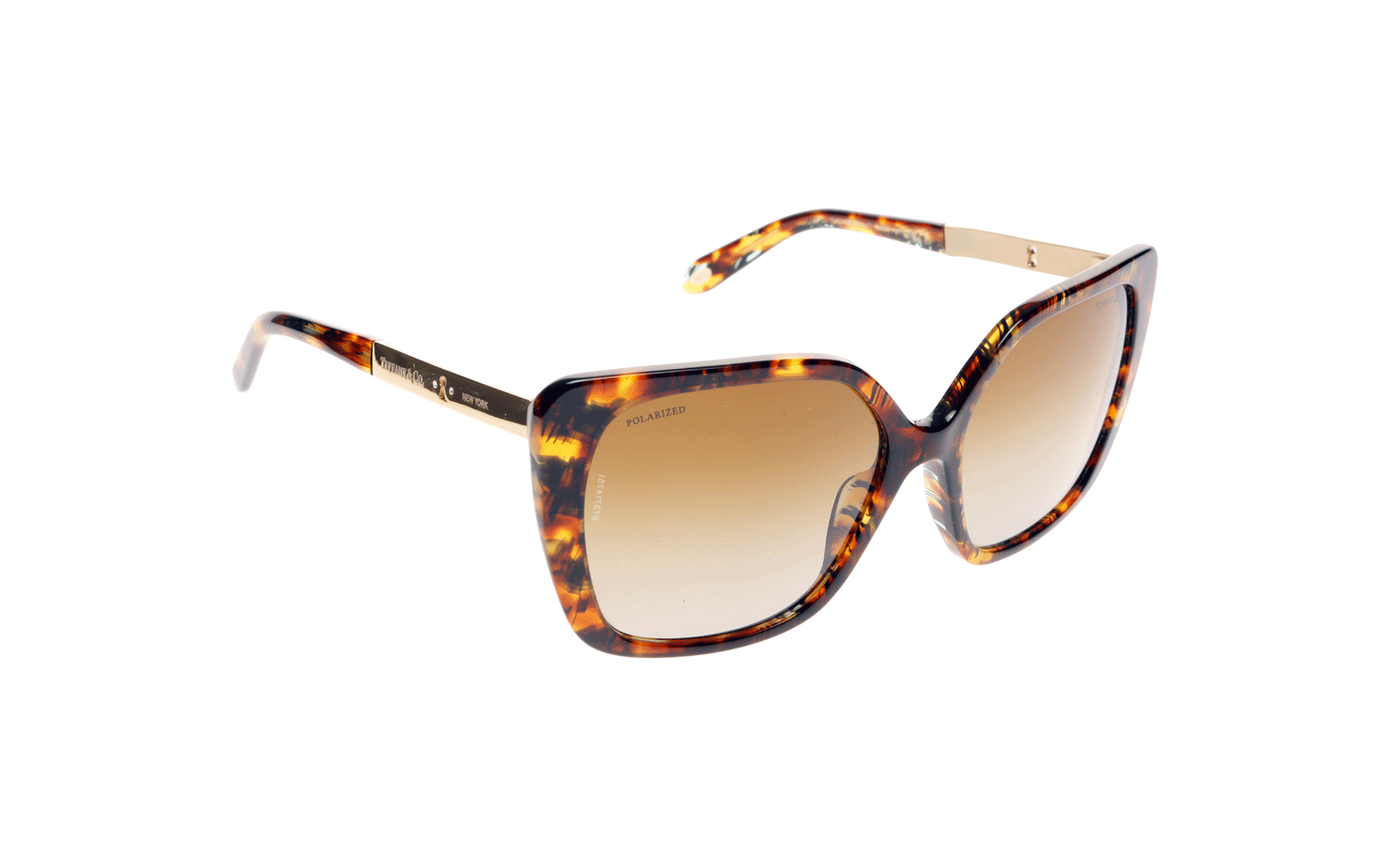 Tiffany & Co Sunglasses TF4074B 8114/T5 56mm Brown Havana / Brown Polarized Lens