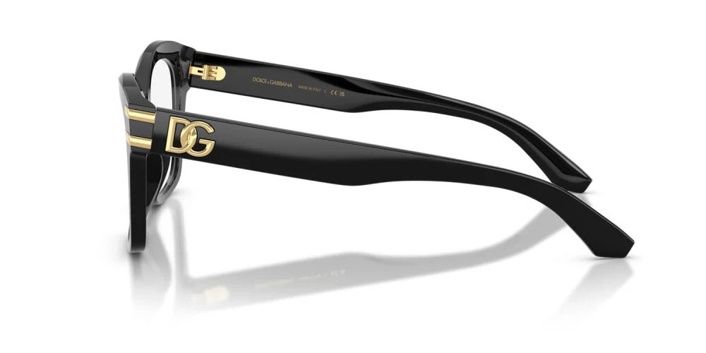 Dolce & Gabbana DG3419 501 Square Eyeglasses 54mm Black / Clear Demo Lens
