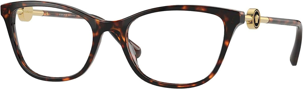 Versace Eyeglasses VE3293 108 53mm Havana / Demo Lens