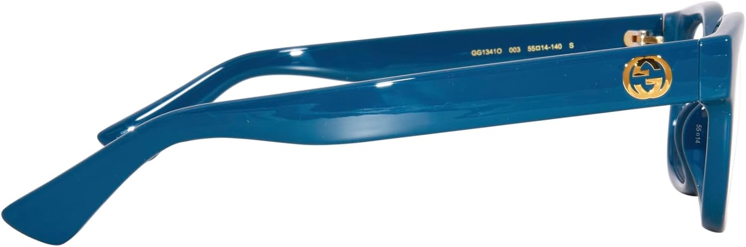 Gucci GG1341O 003 Eyeglasses 55mm Blue / Clear Demo Lens