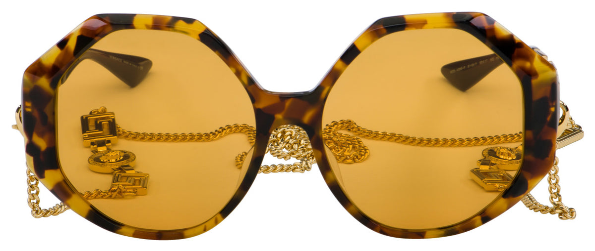 Versace Sunglasses VE4395F 51197 59mm Havana / Orange Lens