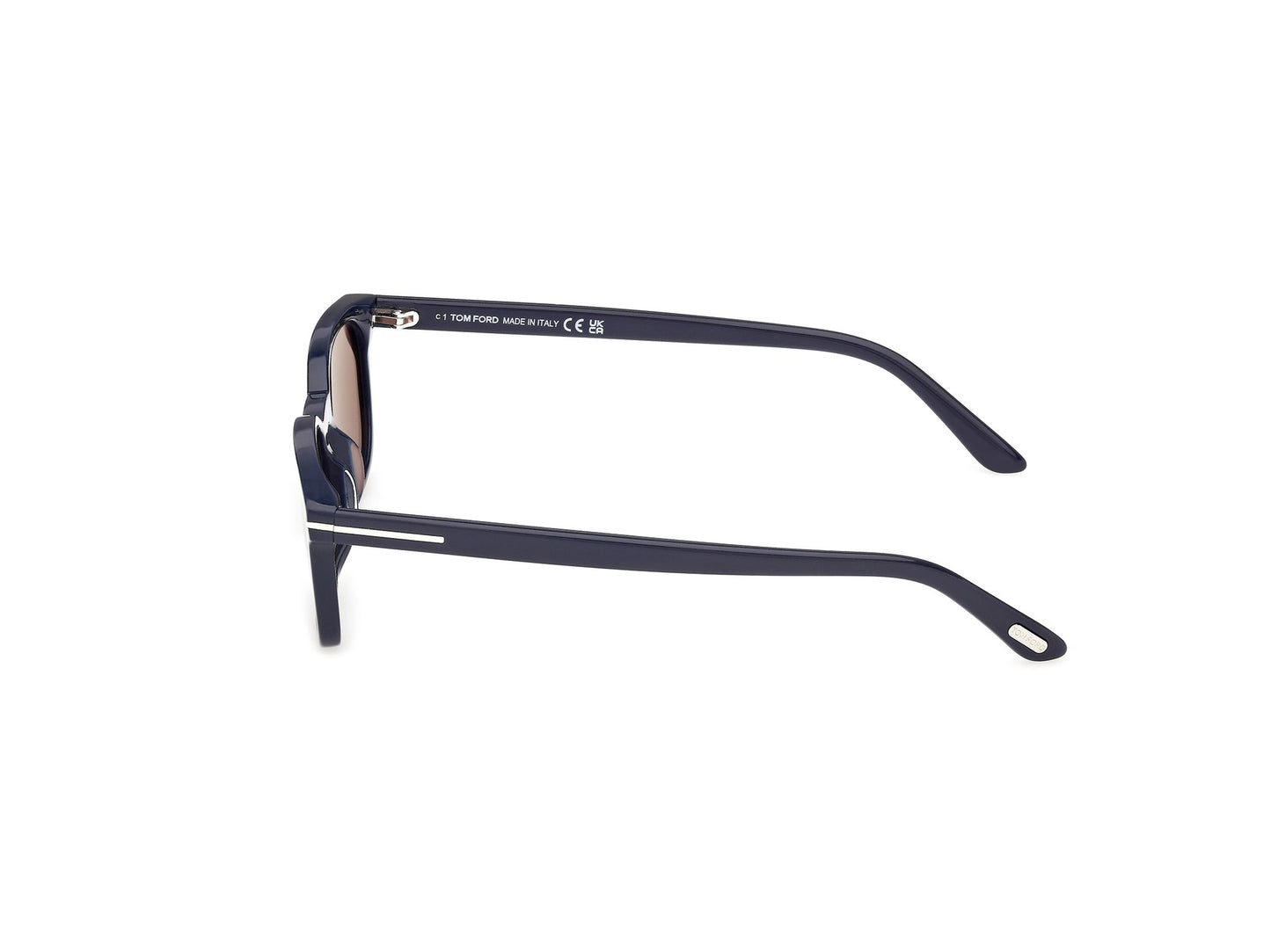 Tom Ford Miles FT1300 90E Rectangle Sunglasses 53mm Dark Blue / Red Lens