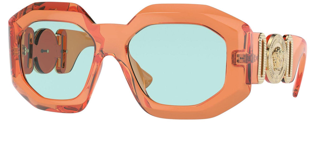 Versace Sunglasses VE4424U 536265 56mm Transparent Orange / Light Azure Lens