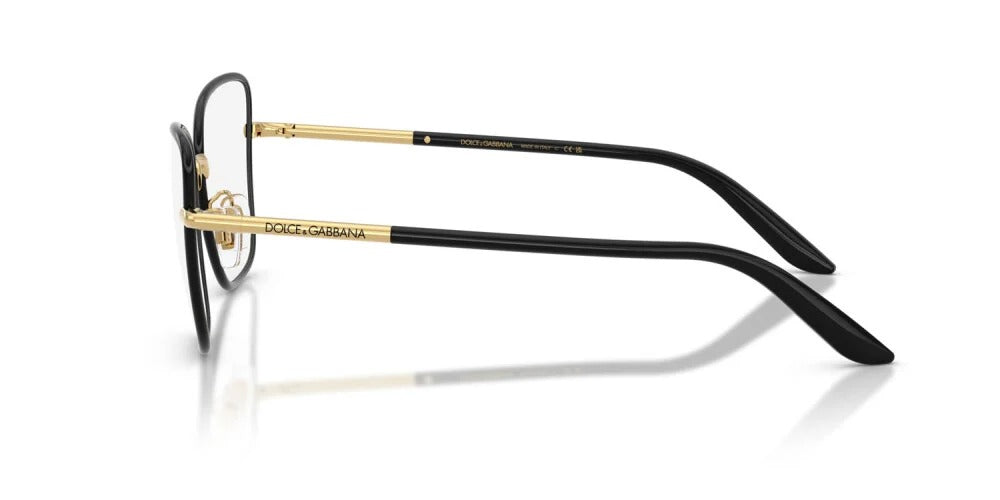 Dolce & Gabbana DG1359 1334 Eyeglasses 57mm Gold Black / Clear Demo Lens