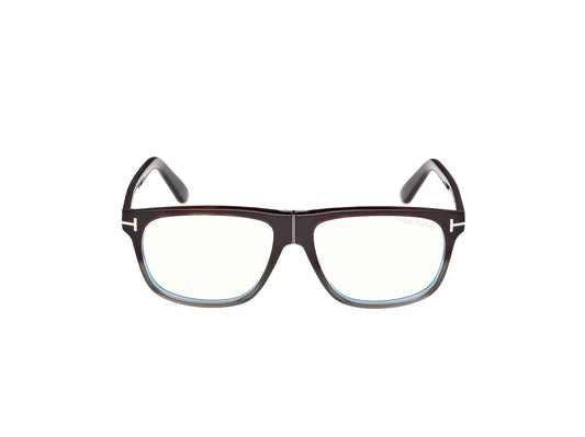 Tom Ford Eyeglasses FT5978-B 056 56mm Dark Havana Gradient / Blue Filter Lens