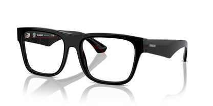 Burberry BE2411 4121 Eyeglasses 53mm Black On Vintage Check / Clear Demo Lens