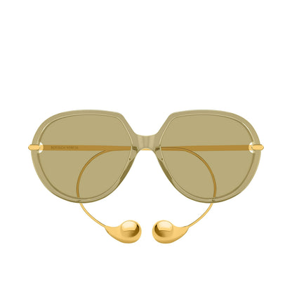Bottega Veneta BV1436S 004 60mm Sunglasses Yellow / Brown Solid Lens - image 2