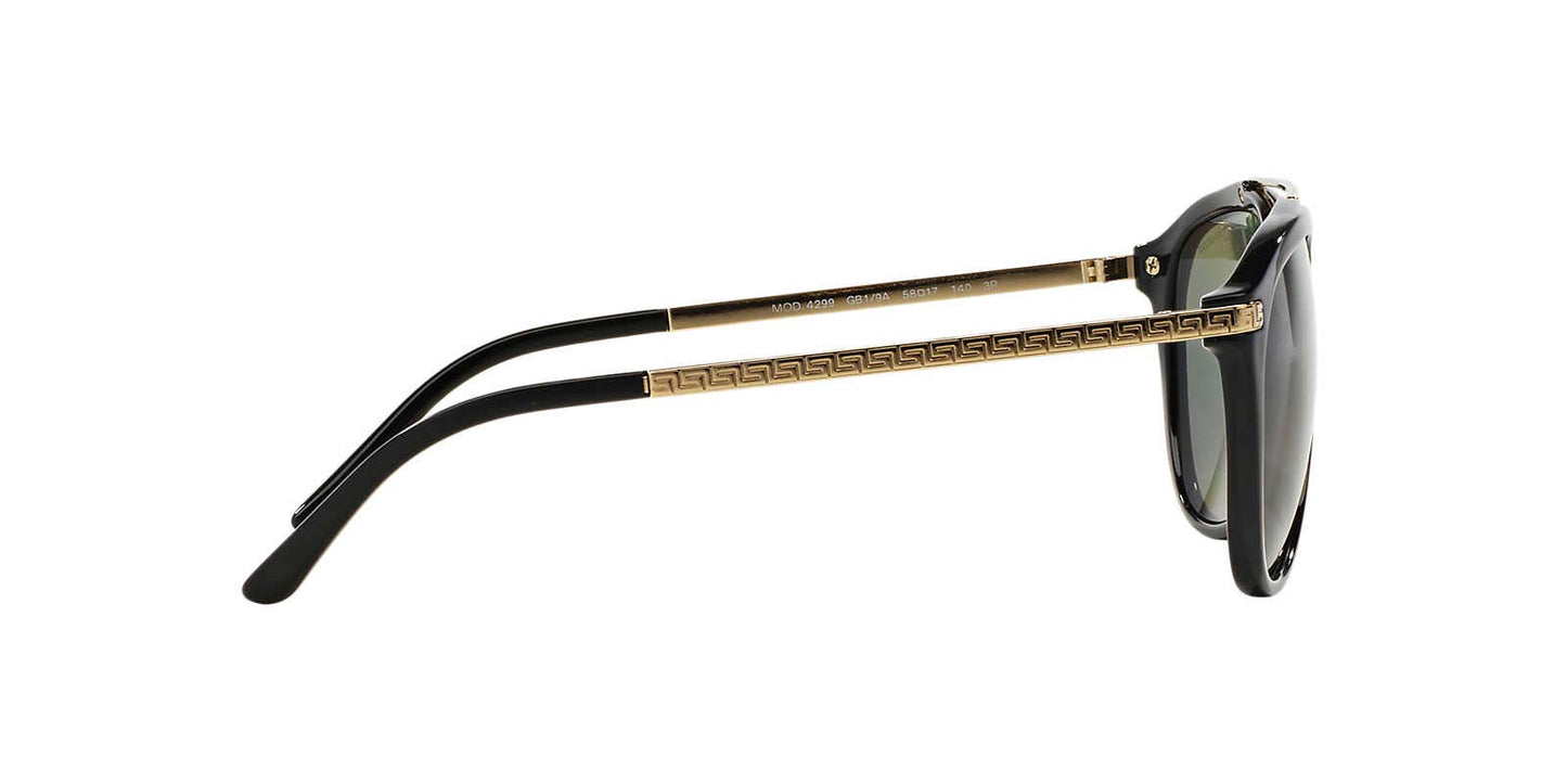 Versace Sunglasses VE4299 GB1/9A 58mm Black / Polar Green Lens