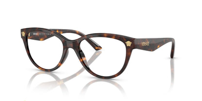 Versace VE3365U 108 Eyeglasses 52mm Havana / Clear Demo Lens