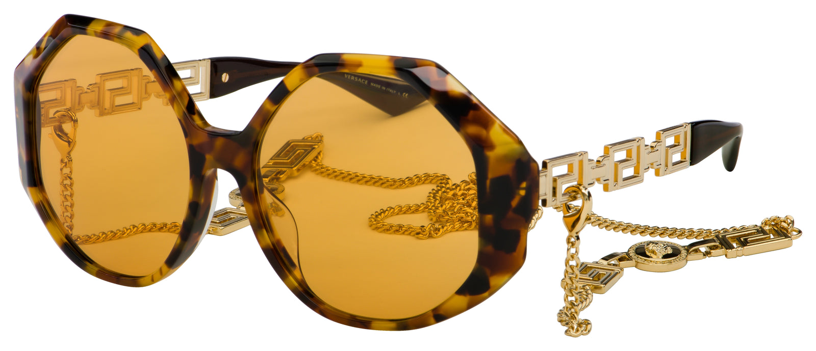 Versace Sunglasses VE4395F 51197 59mm Havana / Orange Lens