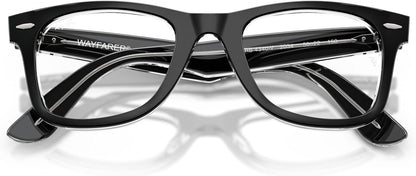 Ray-Ban RX4340V 2034 Eyeglasses 50mm Black On Transparent / Clear Demo Lens