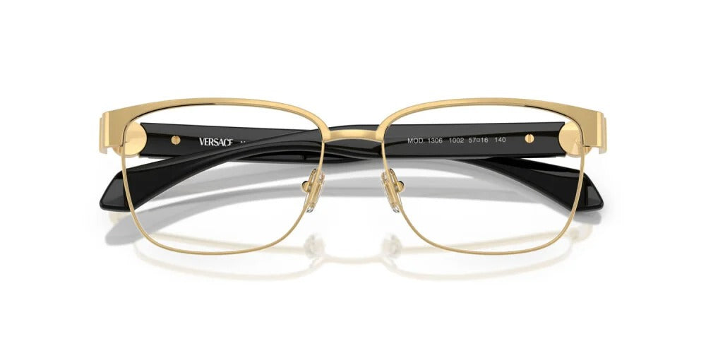 Versace VE1306 1002 Eyeglasses 57mm Gold / Clear Demo Lens