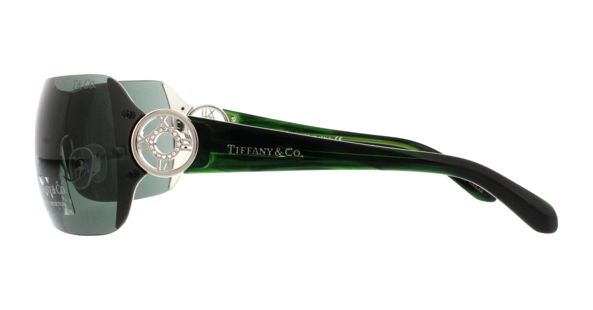 Tiffany &amp; Co Sunglasses TF3003B 600171 1mm Silver / Grey Green Lens (Vintage)