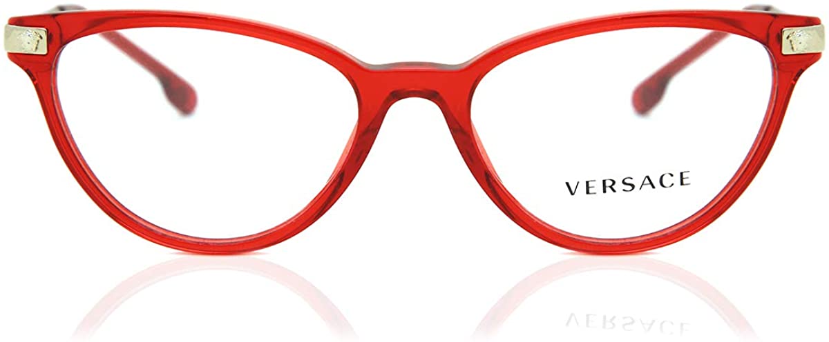 Versace Eyeglasses VE3261 5280 52mm Transparent Red / Demo Lens