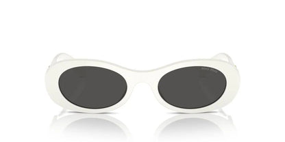 MIU MIU MU06ZS 14255S0 Sunglasses 50mm White / Dark Grey Lens