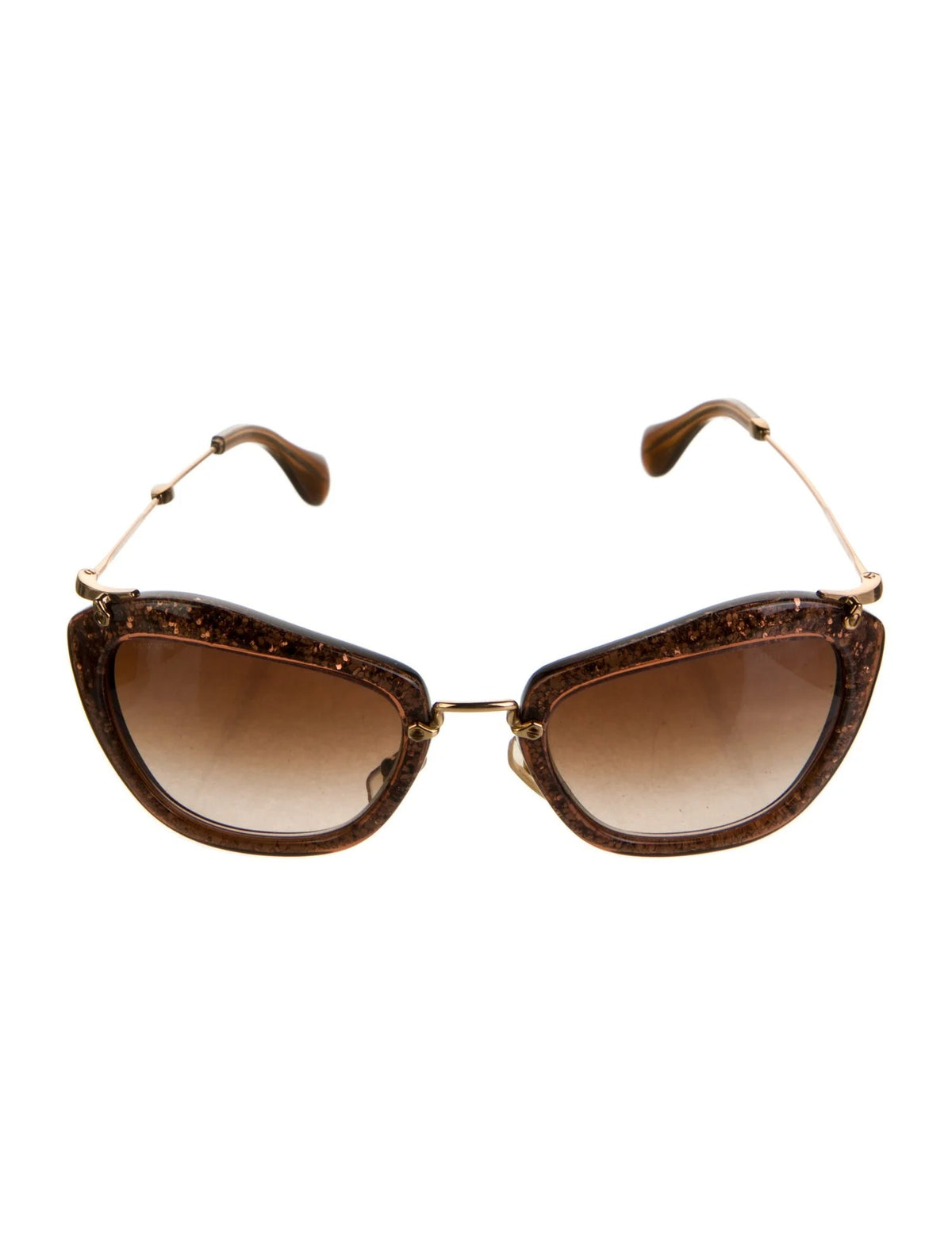 Miu Miu Sunglasses MU10NS KAB6S1 55mm Glitter Brown / Brown Gradient Lens