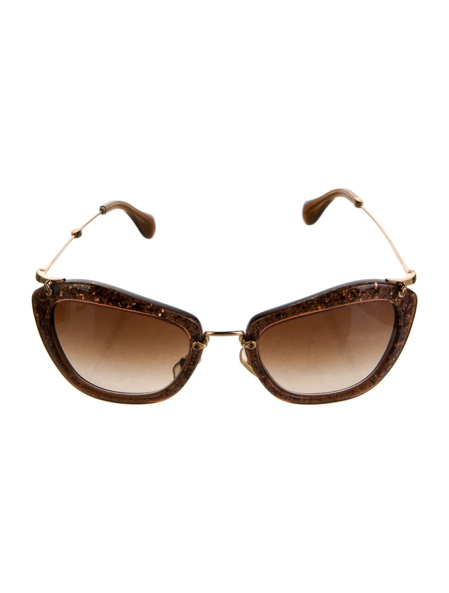 Miu Miu Sunglasses MU10NS KAB6S1 55mm Glitter Brown / Brown Gradient Lens