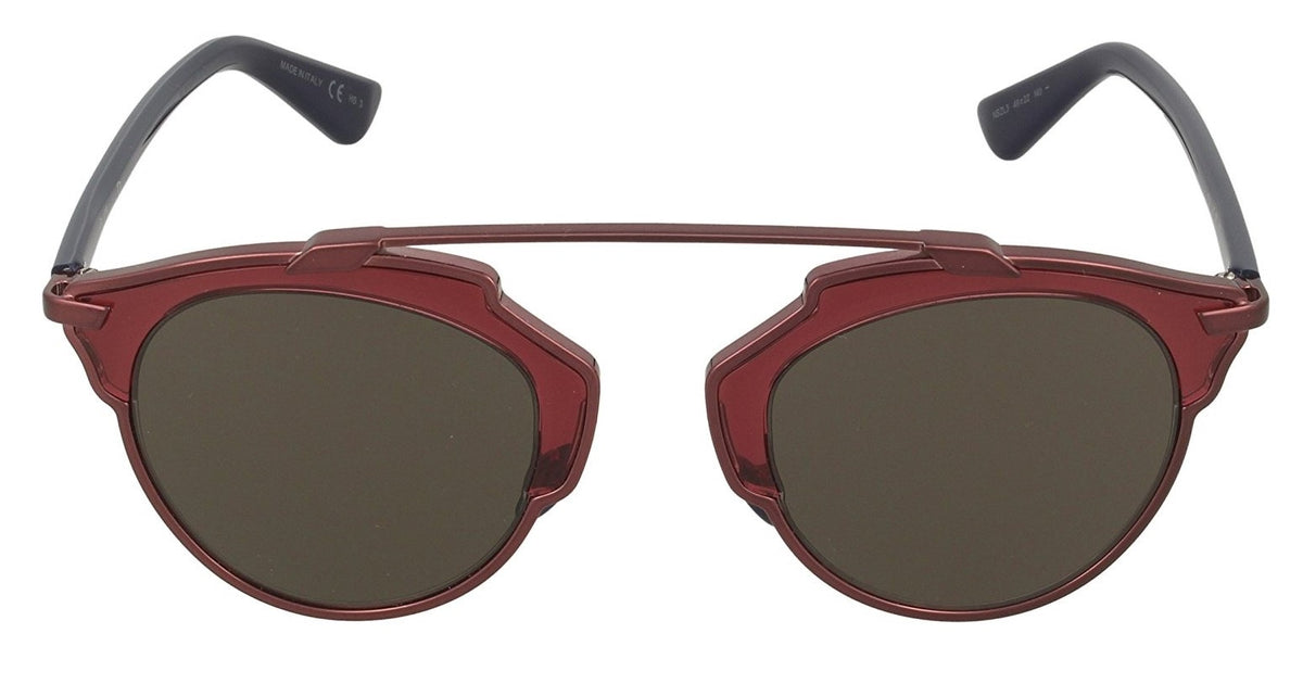 Dior DIORSOREAL NSZL3 Sunglasses 48mm Burgundy / Grey Solid Lens