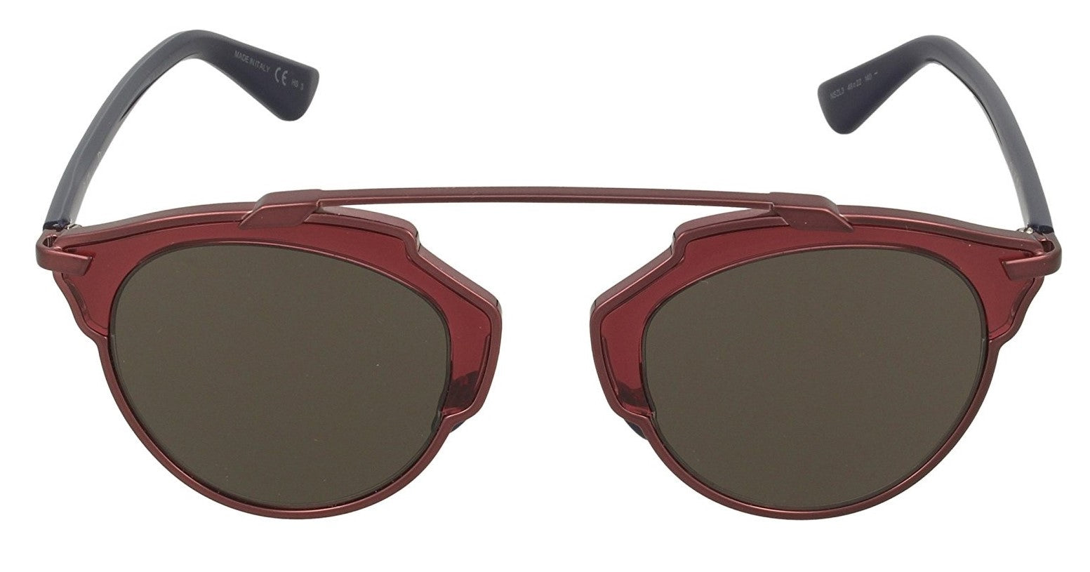 Dior DIORSOREAL NSZL3 Sunglasses 48mm Burgundy / Grey Solid Lens