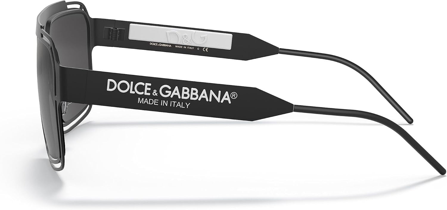 Dolce & Gabbana Sunglasses DG2270 3276/87 57mm Matte Black Grey / Grey Lens