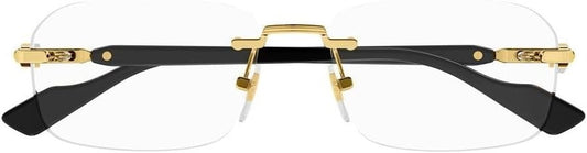 Gucci Eyeglasses GG1221O 001 56mm Gold / Demo Lens